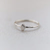 sterling silver mini teardrop charm ring
