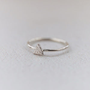 
                  
                    sterling silver mini triangle charm ring
                  
                