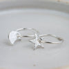Handmade Sterling Silver Lucy Kemp Jewellery Star and Moon Charm sleeper Hoops
