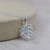 sterling silver monstera pendant by Lucy Kemp Jewellery