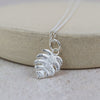 sterling silver monstera pendant by Lucy Kemp Jewellery