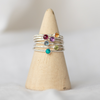 sterling silver birthstone stacking ring collection