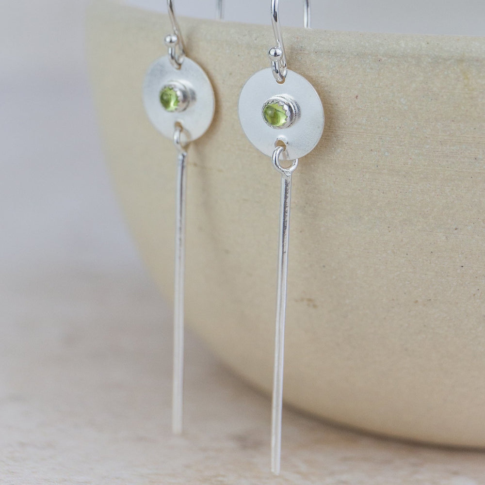 
                  
                    Sterling silver and semi precious birthstone stick earrings handmade by Lucy Kemp Jewellery
                  
                