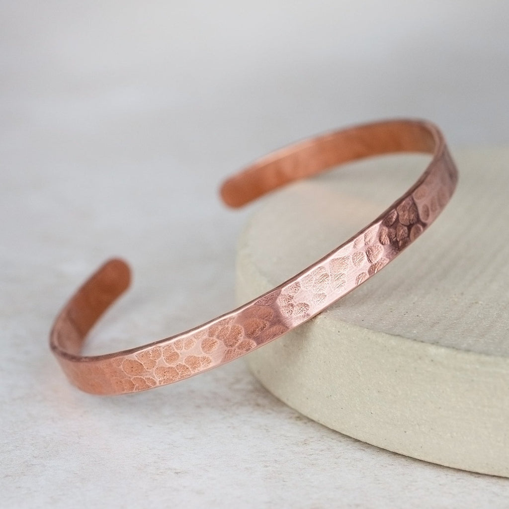 Copper Unisex Textured Cuff
