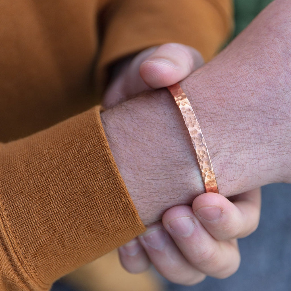 Copper Unisex Textured Cuff