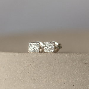 
                  
                    Sterling Silver Mini Square Studs handmade by Lucy Kemp Jewellery
                  
                