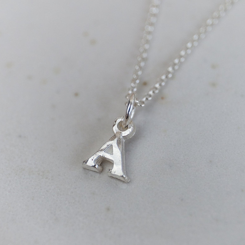 Sale Sterling Silver Initial Charm Pendant