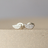 Handmade textured  Sterling silver Mini Sunrise Studs