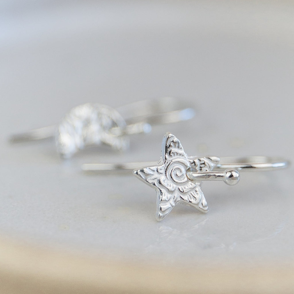 sterling silver mini textured mini mismatch earrings