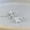 sterling silver mini textured star earrings by Lucy Kemp Jewellery