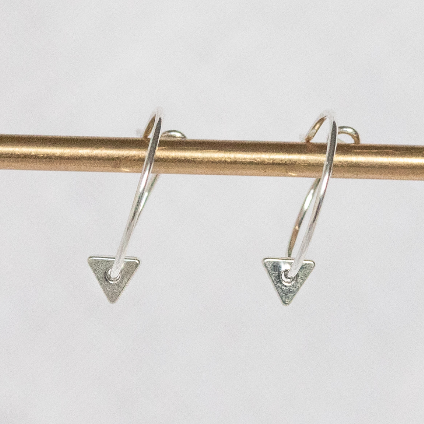 sale triangle bead hoops