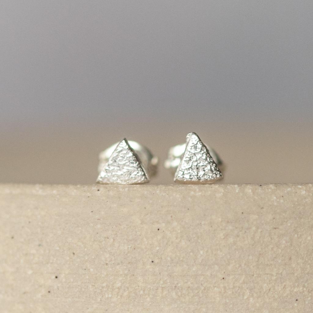 Sterling Silver Mini Triangle Stud