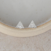sterling silver textured triangle studs by Lucy Kemp Jewellery