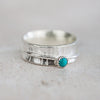 Sterling Silver and turquoise spinner fidget ring from Lucy Kemp Jewellery