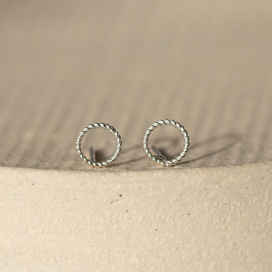 sterling silver mini twisty studs